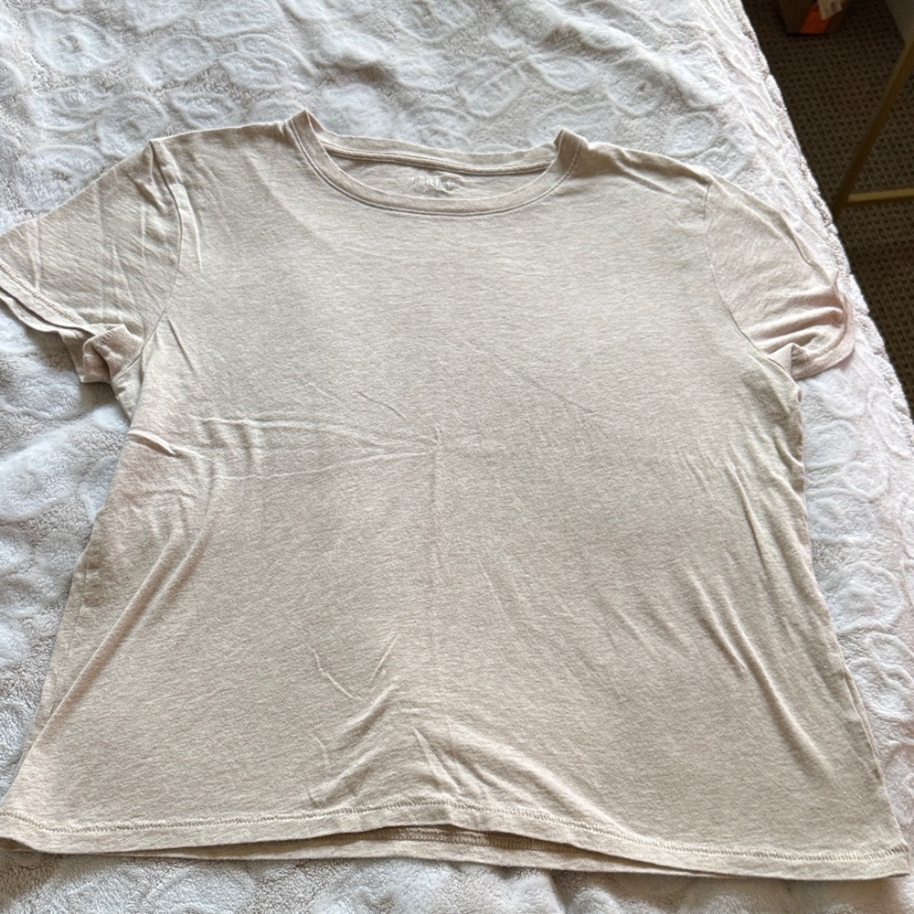 J. Crew Womens Short-Sleeve Crewneck Tee in Pale Pink